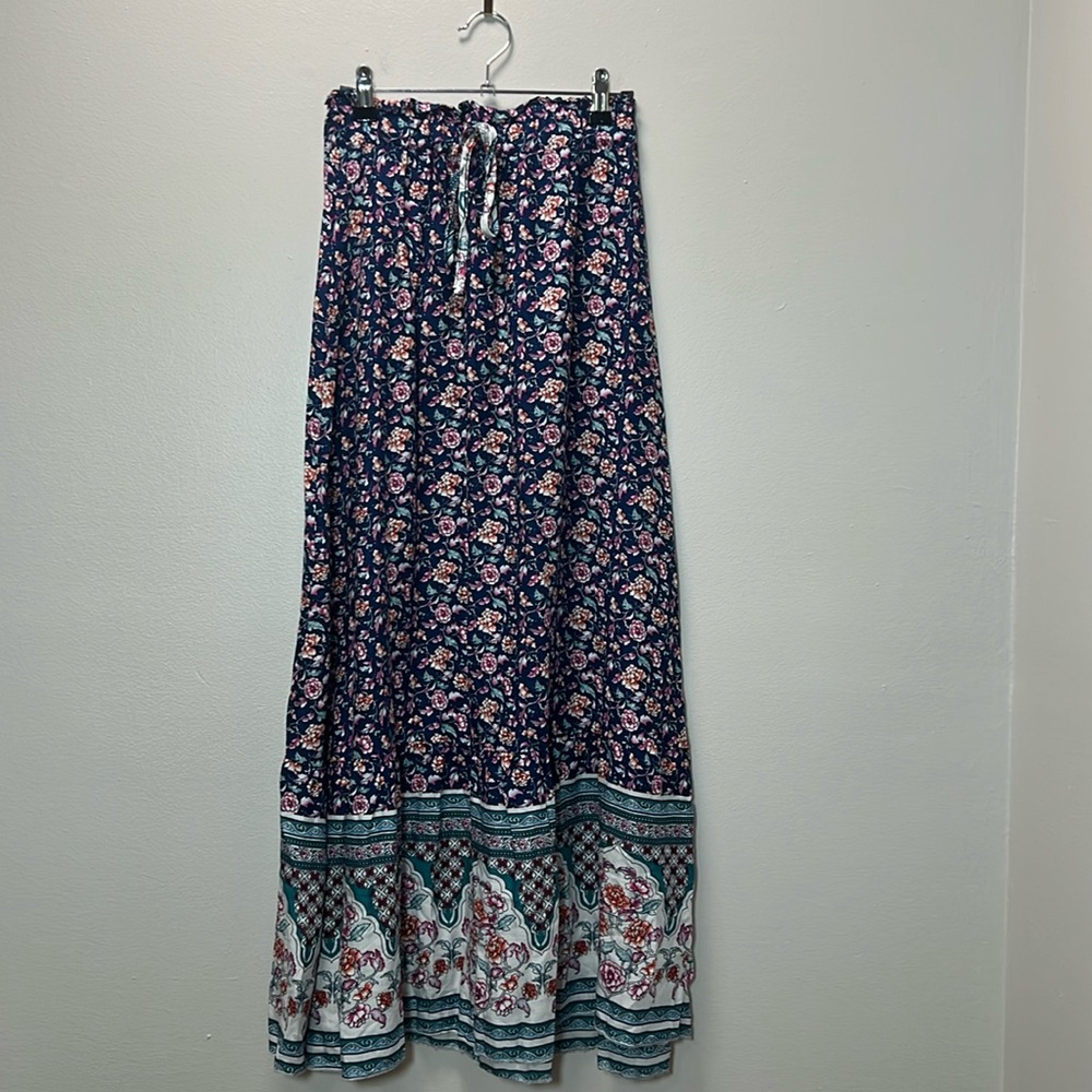 Hippie Skirt - Floral Bohemian Maxi Skirt - Festival Skirt